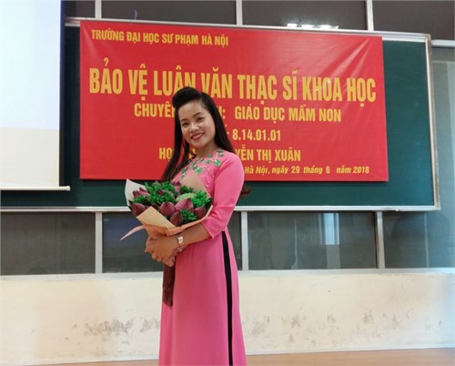 Cô Nguyễn Thị Xuân - phó hiệu trưởng trường mầm non Đình Xuyên- tấm gương tốt trong ngành giáo dục huyện Gia Lâm